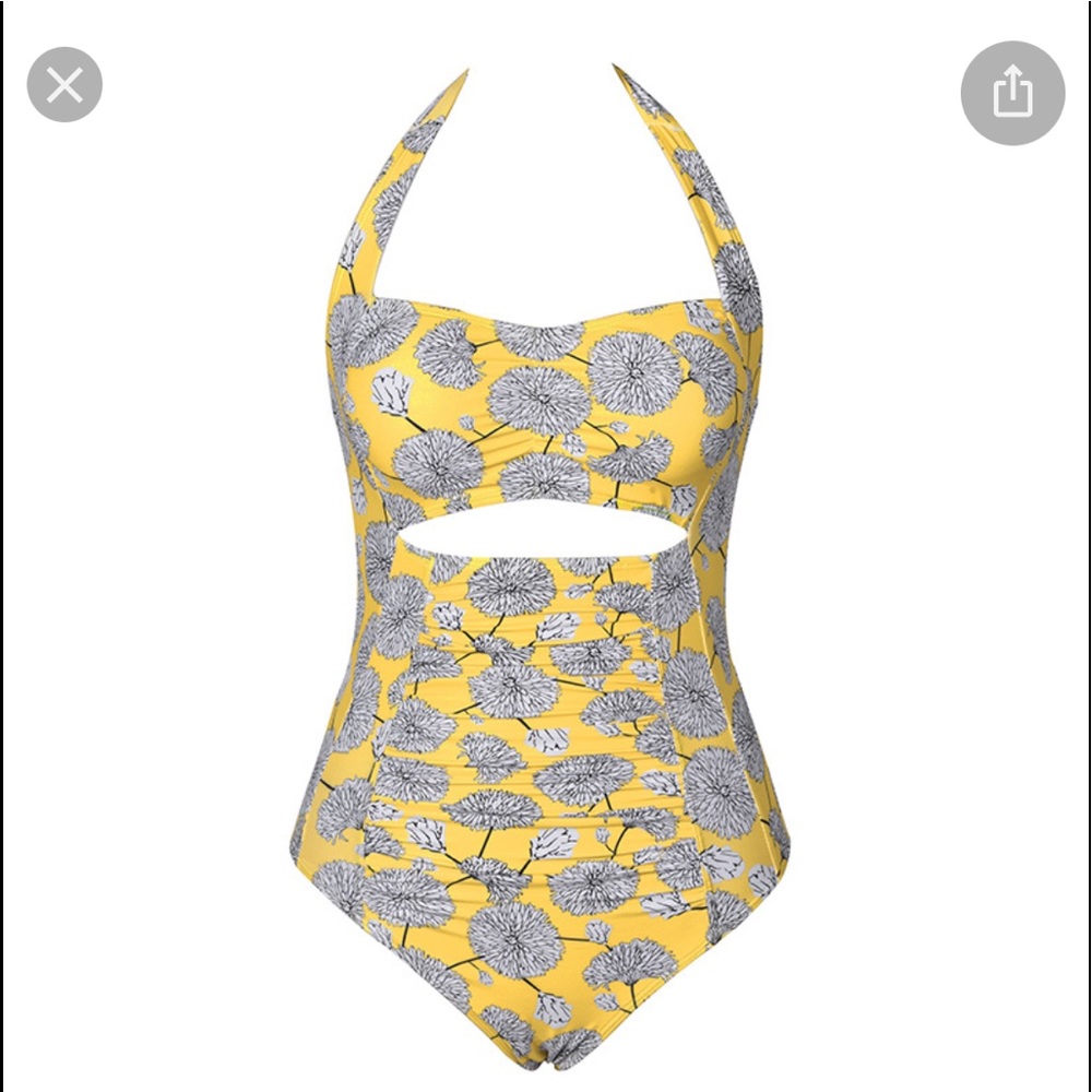 Dandelion Print Swimsuit